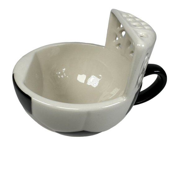 3D Soccer Ball & Net Mug Dish Coffee Cup Soup Bowl Maxi's Creations White Black - Picture 2 of 12